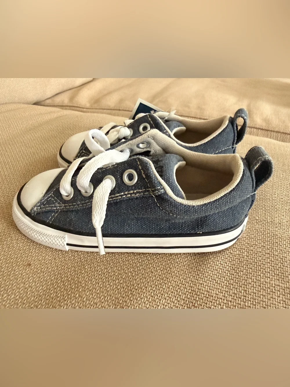 NWT Converse Toddler size 8 All Star Navy Canvas Sneakers with White Laces